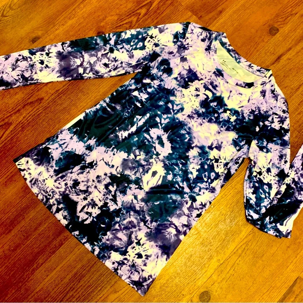NWOT Under Armour Velocity Purple and Blue Long Sleeve Shirt - Picture 2 of 3